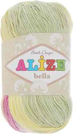 Пряжа для вязания Alize "Bella Batik", цвет: розовый, зеленый, желтый (4591), 180 м, 50 г, 5 шт