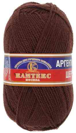 Пряжа для вязания Камтекс "Аргентинская шерсть", цвет: коричневый (121), 200 м, 100 г, 10 шт