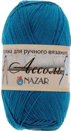 Пряжа для вязания Nazar "Ассоль", цвет: морской волны (1811), 500 м, 50 г, 10 шт