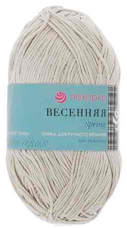 Пряжа для вязания Пехорка "Весенняя", цвет: суровый лен (43), 250 м, 100 г, 5 шт