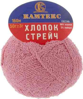 Пряжа для вязания Камтекс "Хлопок стрейч", цвет: брусника (088), 160 м, 50 г, 10 шт