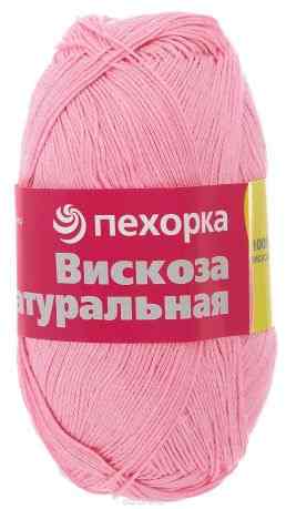 Пряжа для вязания Пехорка "Вискоза натуральная", цвет: камелия (125), 400 м, 100 г, 5 шт