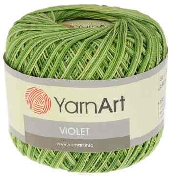 Пряжа для вязания YarnArt "Violet", цвет: зеленый, салатовый (0188), 282 м, 50 г, 6 шт