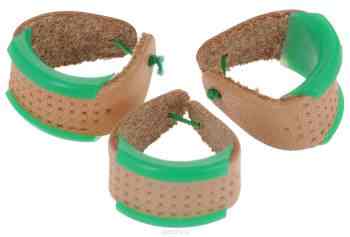 Наперсток кожаный "Clover", цвет: зеленый.3 шт