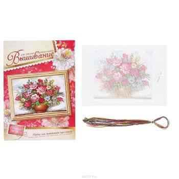 Набор для вышивания крестиком Школа талантов "Весенний букет", 20 х 28 см. 1160466