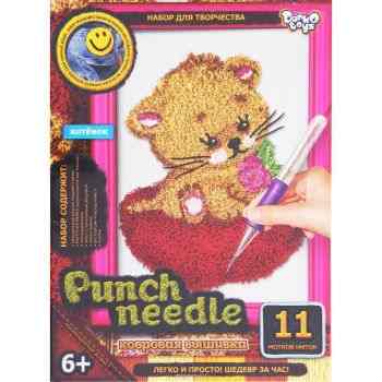 Набор для творчества Danko Toys "Punch Needle. Котенок", ковровая вышивка. 1235327