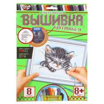 Набор для вышивания крестиком по номерам Danko Toys "Котенок". 1235333