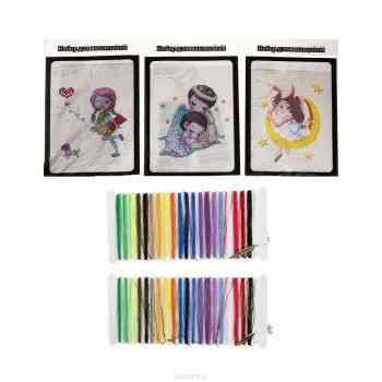 Набор для вышивания крестом "Дети", 20,5 х 26,5 см