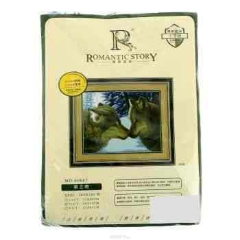 Набор для вышивания крестом Romantic Story "Волки", 68 x 55 см