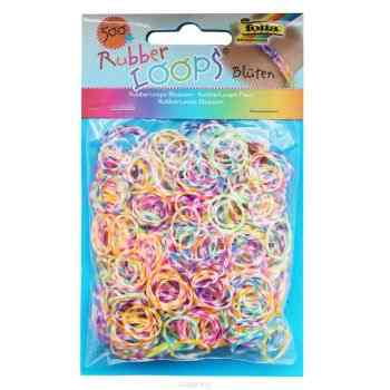 Резинки для браслетов Folia Rubber Loops "В полоску", 500 шт, 25 застежек, 1 крючок