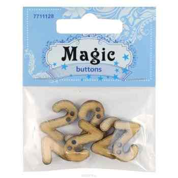 Пуговицы декоративные Magic Buttons "Цифра "Два"", 6 шт