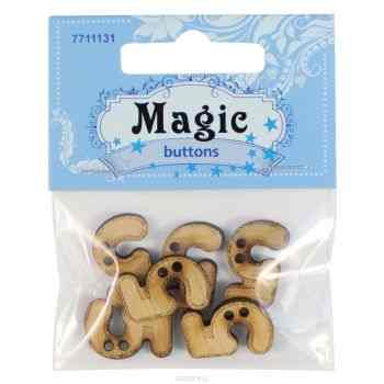 Пуговицы декоративные Magic Buttons "Цифра "Пять"", 6 шт