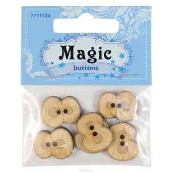 Пуговицы декоративные Magic Buttons "Цифра "Восемь", 6 шт