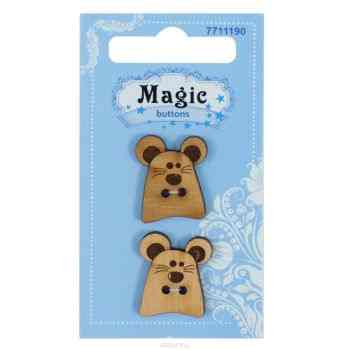 Пуговицы декоративные Magic Buttons "Мышка", 2 шт