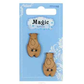 Пуговицы декоративные Magic Buttons "Носорог", 2 шт