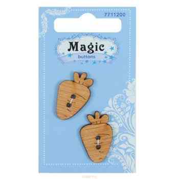 Пуговицы декоративные Magic Buttons "Морковь", 2 шт