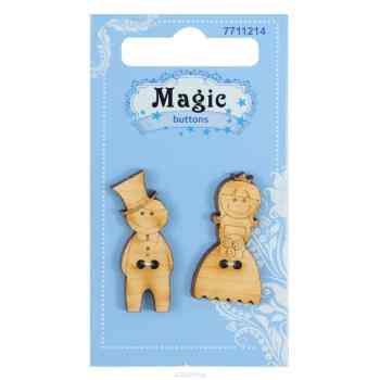 Пуговицы декоративные Magic Buttons "Молодожены", 2 шт