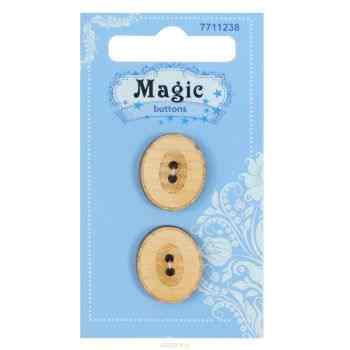 Пуговицы декоративные Magic Buttons "Цифра "Ноль"", 2 шт