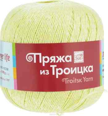 Пряжа для вязания "Летняя", цвет: желтый, белый (2760), 400 м, 100 г, 10 шт