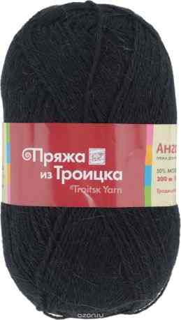 Пряжа для вязания "Ангора", цвет: черный (0140), 300 м, 100 г, 10 шт