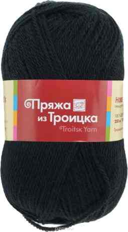Пряжа для вязания "Новозеландская", цвет: черный (0140), 250 м, 100 г, 10 шт