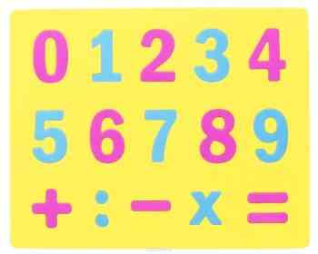 Апплика Мозаика Мягкие цифры цвет основы желтый