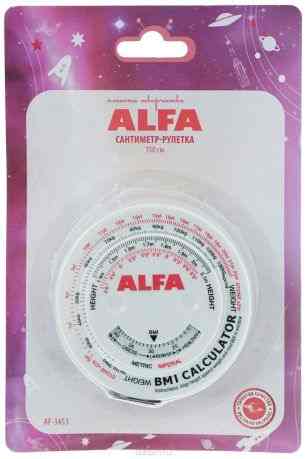 Сантиметр-рулетка "Alfa", биометрический, 150 см