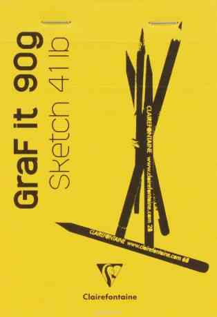 Clairefontaine Блокнот для рисования Graft It 80 листов цвет желтый