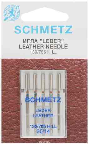 Набор игл для кожи Schmetz "Leder", №90, 5 шт