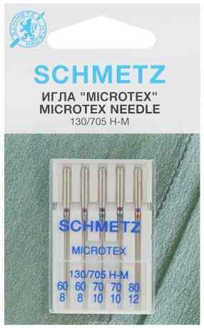 Набор игл Schmetz "Microtex", №60, №70, №80, 5 шт