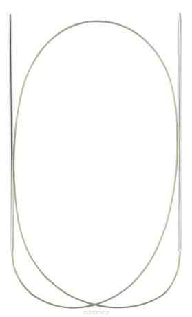 ADDI Спицы, круговые, супергладкие, никель, №3,75, 60 см,
