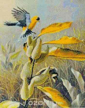 Набор для вышивания Kustomkrafts "Золотой луг", 27,9 см х 35,6 см. 99667