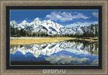 Набор для вышивания Kustomkrafts "Горное отражение", 56 см х 36 см. 20247