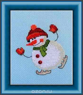 Набор для вышивания крестом Neocraft "Фигурист", 9 х 9 см