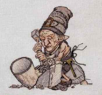 Набор для вышивания крестом Neocraft "Трубочных дел мастер", 13 х 13 см