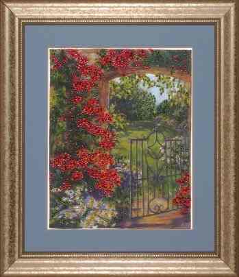 Набор для вышивания бисером Design Works "Весенняя калитка", 21 х 25 см