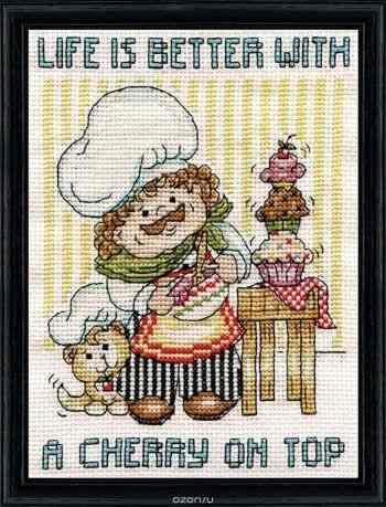 Набор для вышивания крестом Design Works "Кулинар", 13 х 18 см