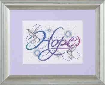 Набор для вышивания крестом Design Works "Надейся", 13 х 18 см