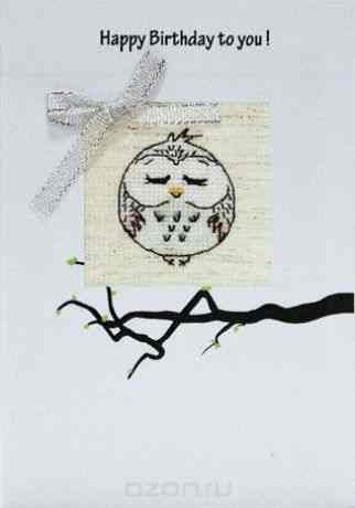 Набор для изготовления открытки Luca-S "Спящая сова", 10 х 14 см