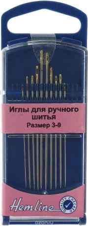 Иглы ручные "Hemline", для модистока, №3-9, 10 шт. 287G.39