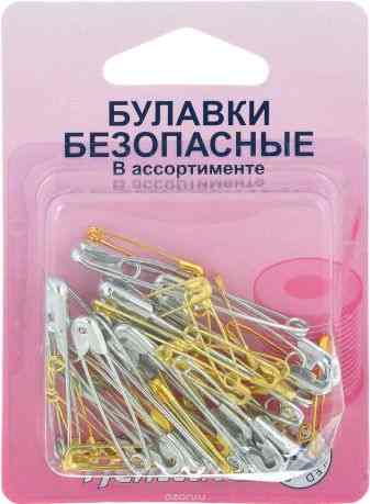 Булавки безопасные "Hemline", 48 шт
