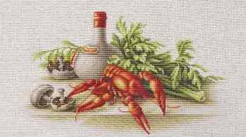 Набор для вышивания крестом Luca-S "Натюрморт с раками", 26 х 15,5 см