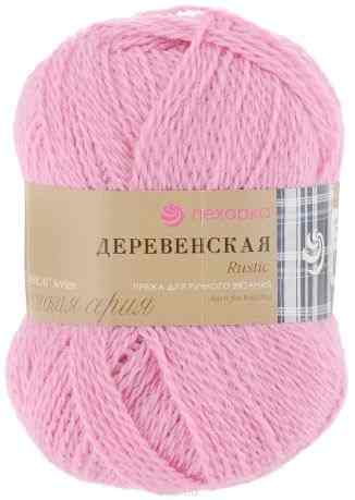 Пряжа для вязания Пехорка "Деревенская", цвет: камелия (125), 250 м, 100 г, 10 шт