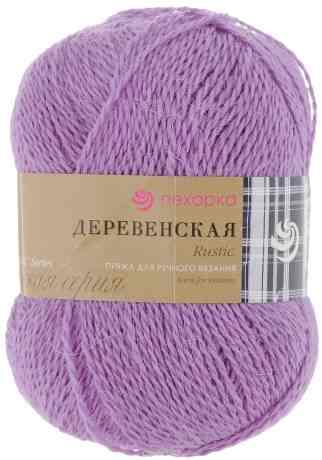 Пряжа для вязания Пехорка "Деревенская", цвет: персидская сирень (516), 250 м, 100 г, 10 шт