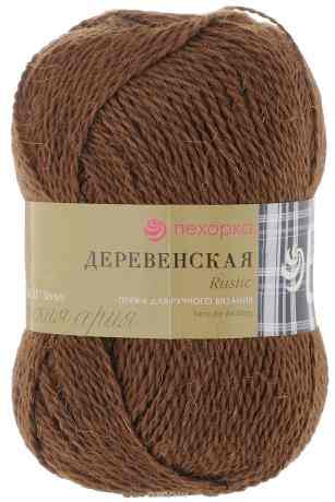 Пряжа для вязания Пехорка "Деревенская", цвет: кора (513), 250 м, 100 г, 10 шт