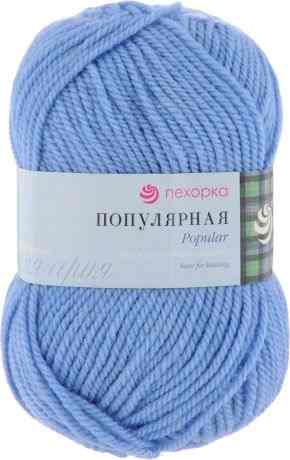 Пряжа для вязания Пехорка "Популярная", цвет: голубая пролеска (520), 133 м, 100 г, 10 шт