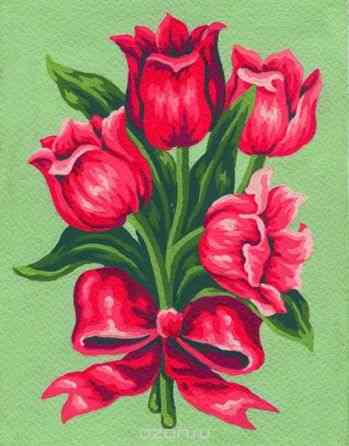 Канва с нанесенным рисунком "Collection D'Art", 20 х 25 см. 3145