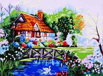 Канва с нанесенным рисунком "Collection D'Art", 40 х 50 см. 10380