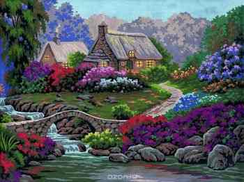 Канва с нанесенным рисунком "Collection D'Art", 40 х 50 см. 10382