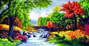 Канва с нанесенным рисунком "Collection D'Art", 30 х 52 см. 11563
